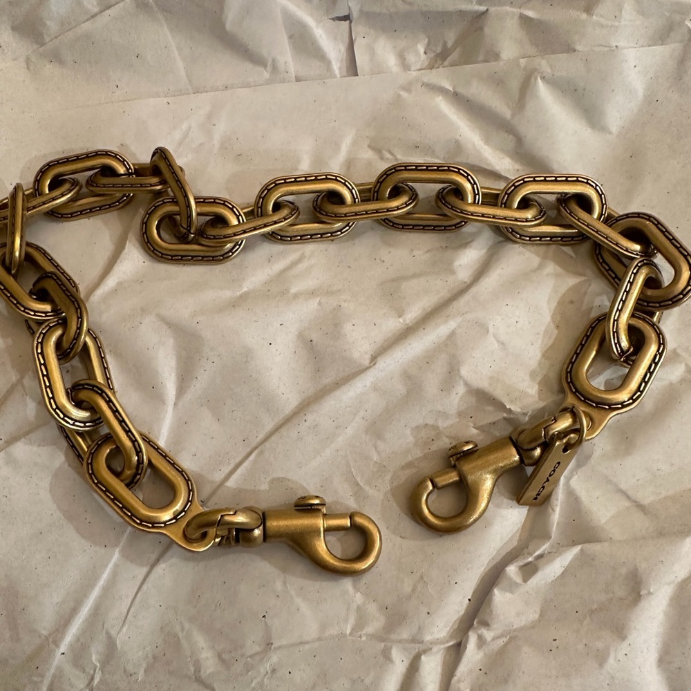 100%Authentic Coach Gold Chain Link Strap